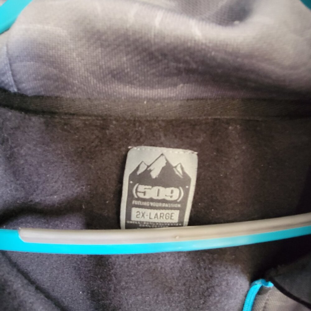 Men’s 509 Blue and Black Tech Full Zip Hoodie Jacket - Picture 3 of 5